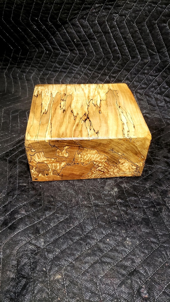 1 Pc. Premium Curly Maple turning pc 7x7x 2 CLEAN!!! High Figured