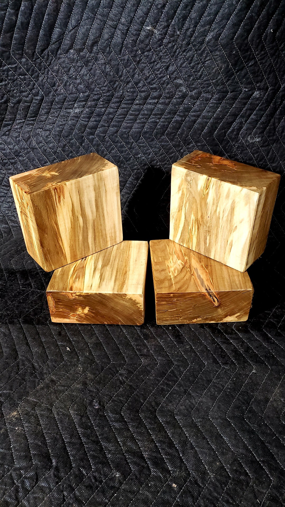 Spalted Maple Bowl Blank 8x3 – Green Wood Lathe Turning Stock, Anchor Sealed