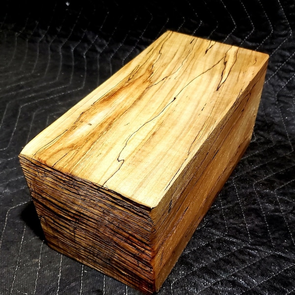 1) One  5"×5"×10" AMBROSIA SPALTED MAPLE Bowl Blank/ Turning Wood