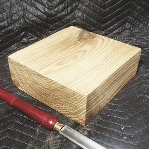 White Oak 10&quot;X10&quot;X4&quot;  Platter /bowl Blank. Turning Wood Carving blanks. Woodworker gifts. Gifts for men. Carpenter Gifts. Large lathe blanks
