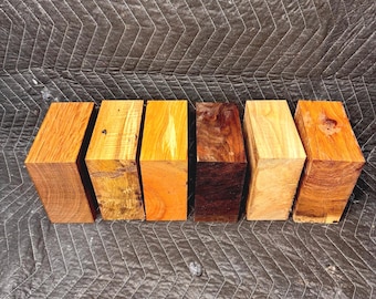 6”x6”x3”  (6)specie value Pack Bowl Blanks Turning Wood. Example pictures. Woodworking craft wood. Thick Carving material Platter blocks.