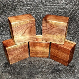 2) Two /VALUE PACK! 5&quot;×5&quot;× 3&quot; Walnut Heartwood bowl blanks/Lathe turning wood.