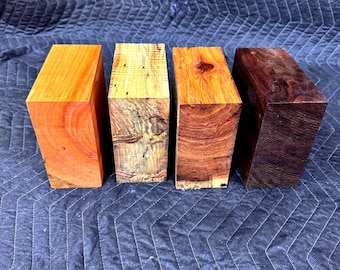6”x6”x3”  (4)specie value Pack Bowl Blanks Turning Wood. Example pictures. Woodworking craft wood. Thick Carving material Platter blocks.