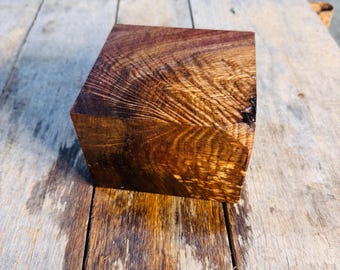 Rare 5.25"×5.25"× 4"  Old growth Burly  Walnut Crotch blank. Wood turning blanks. Large wood turning. Rare burly walnut. Green/ waxed # 64