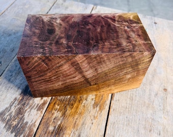 Rare 5"×5"×9"  Old growth Burly  Walnut Crotch blank. Wood turning blanks. Large wood turning. Rare burly walnut. Green/ waxed # 68