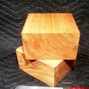 2) 6&quot;×6&quot;×3&quot; Honey Locust Turning Blanks. Vase blanks Carving Wood lathe DIY woodworking. Pepper Mill blank. Salad Bowl Blanks, wood peices.