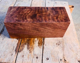 Rare 5"×5"×12"  Old growth Burly  Walnut Crotch blank. Wood turning blanks. Large wood turning. Rare burly walnut. Green/ waxed # 65