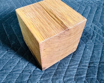 1) 4”x4”x4” White Oak Turning goblet Blanks. Green Carving and Sculpture wood.  Woodworking crafts /Drink cup example photos.