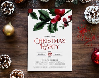 Holiday Party Invitation | Christmas Party Invitation Template | Christmas Party Invite | Christmas Invitation | Corporate Invitation | Xmas
