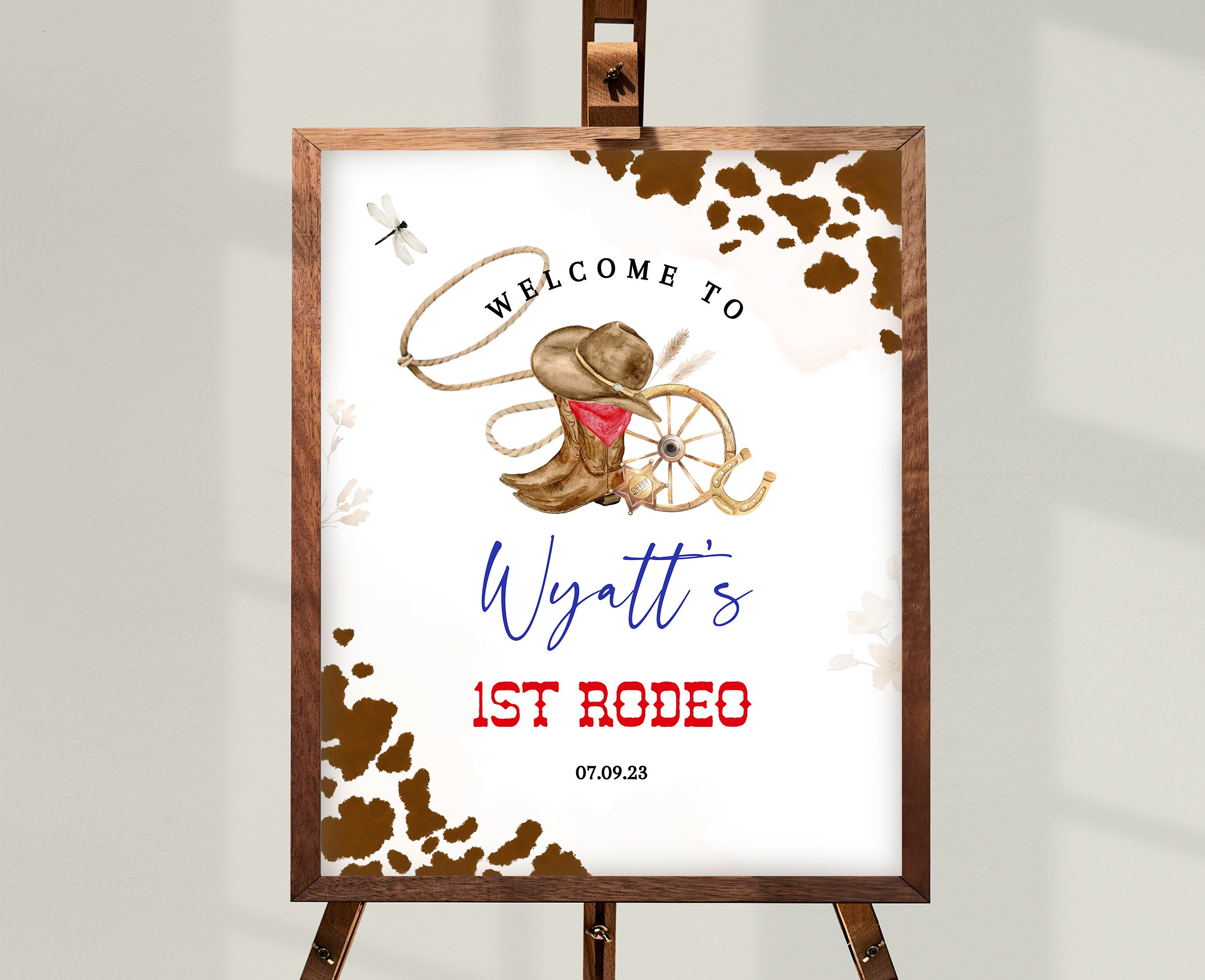My First Rodeo Sign Post My FIRST RODEO Birthday Welcome Sign Template | Printable Wild West ...