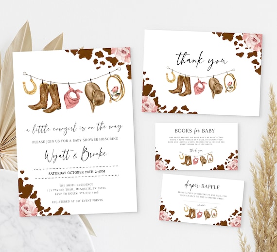 "Don't Say Baby" Baby Shower Game - Western Boots Theme, Includes 5x7 Sign & 50 Clothespins - View #12