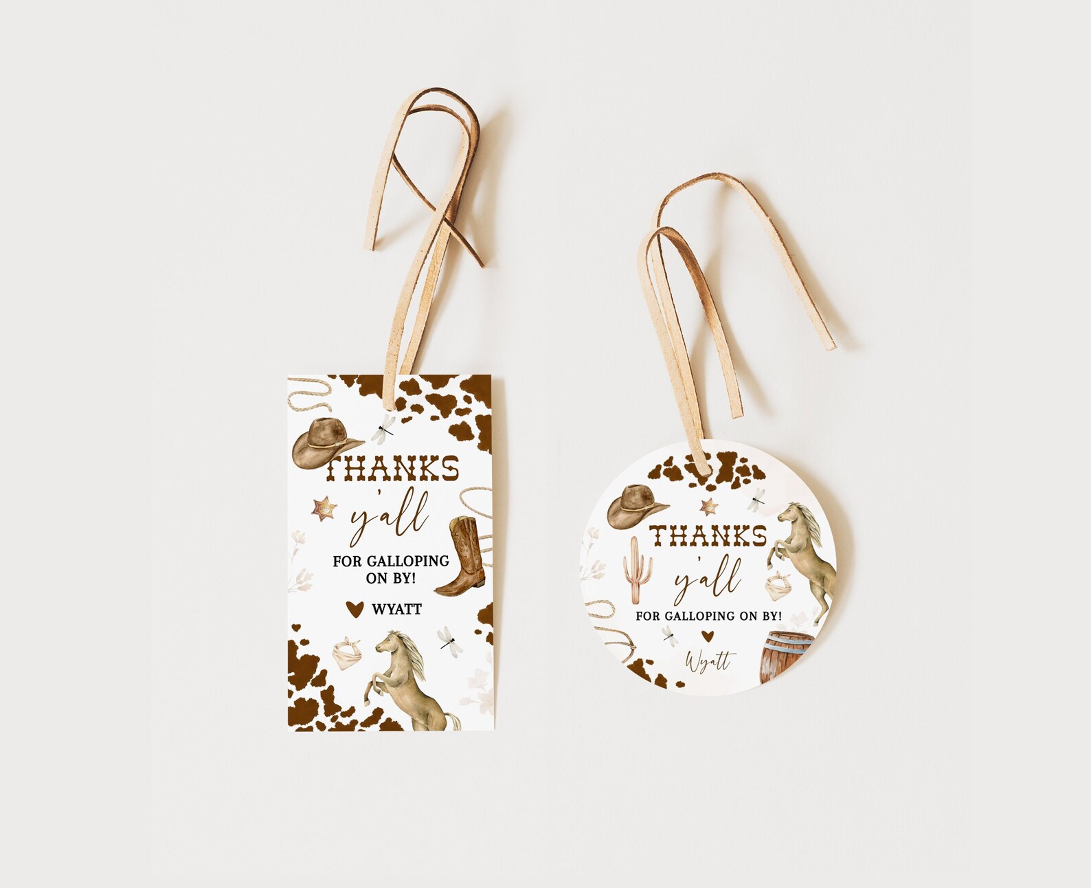 LITTLE COWBOY Baby Shower Favor Tags, My First Rodeo Birthday Thank You ...