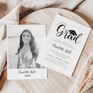 Senior 2025 Graduation Invitation Template: Editable Party Invite & Evite