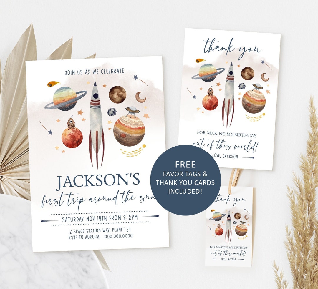 Printable SPACE Birthday Invitation Space Birthday Theme Outer Space ...