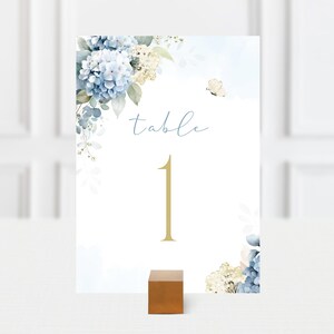 Boy Baptism TABLE NUMBER Template, Baptism Table Numbers, First Communion Printable Table Numbers 5x7 & 4x6, Christening Table Numbers BT10