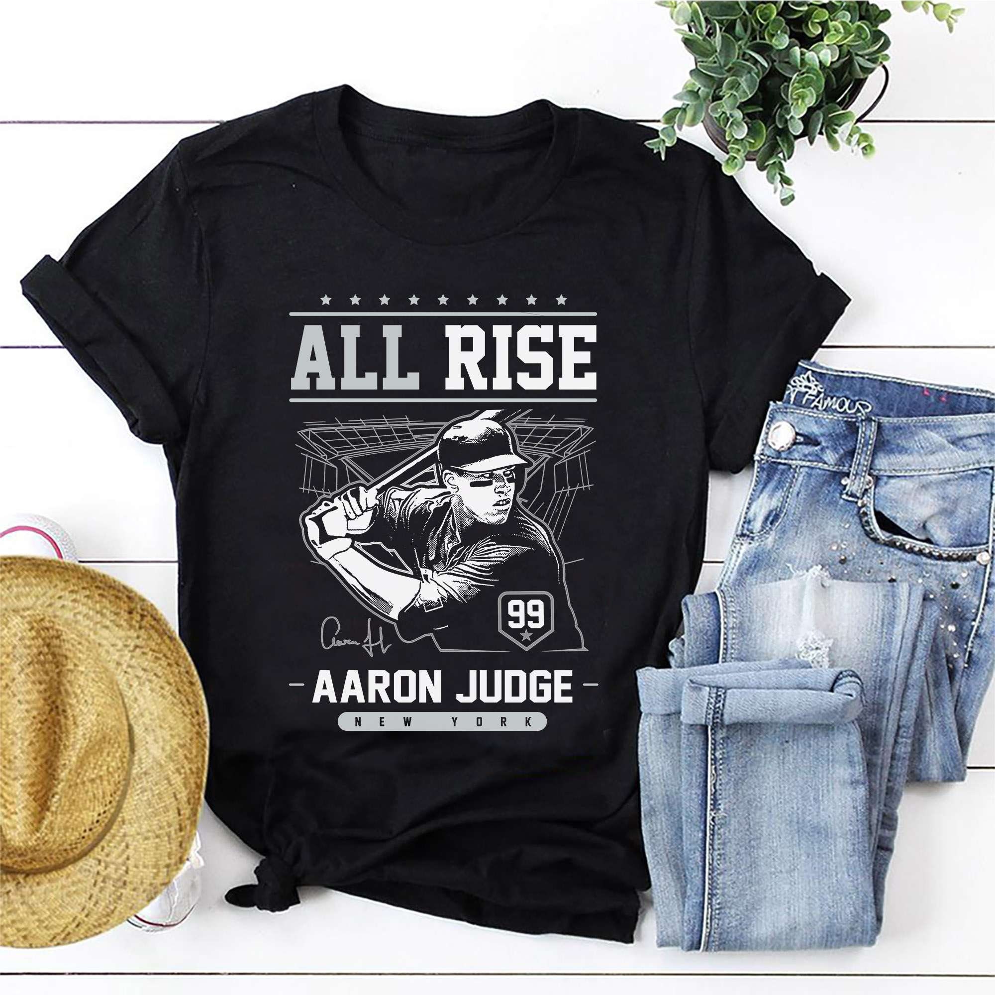 New York Yankees Aaron Judge 99 All Rise 2023 Signature Shirt