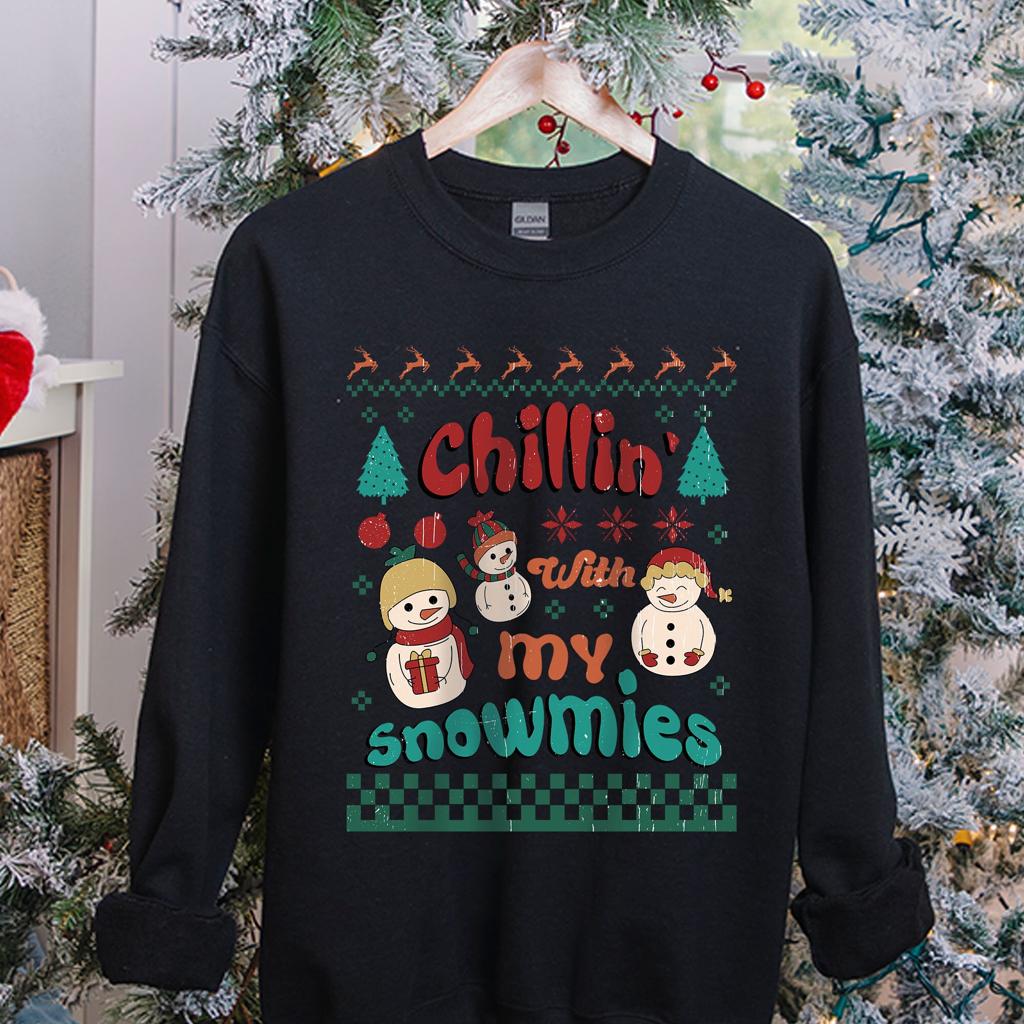 Discover Chillin' With My Snowmies Ugly Christmas Sweatshirt