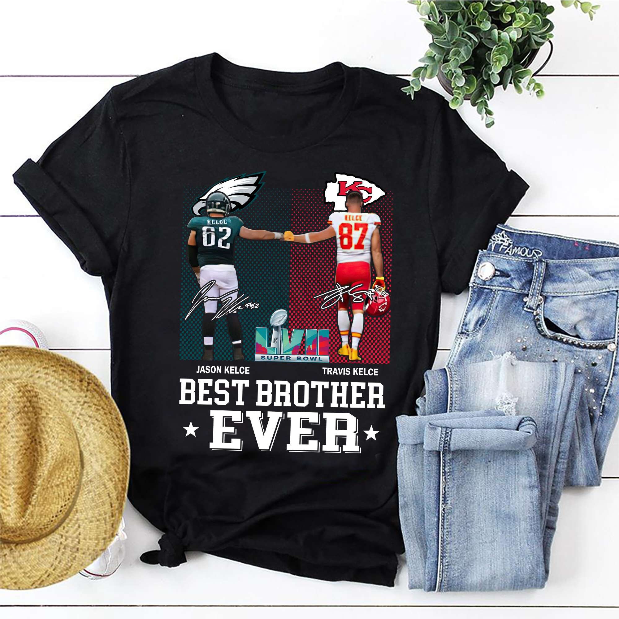 Chiefs and Eagles Kelce Brother Tshirt