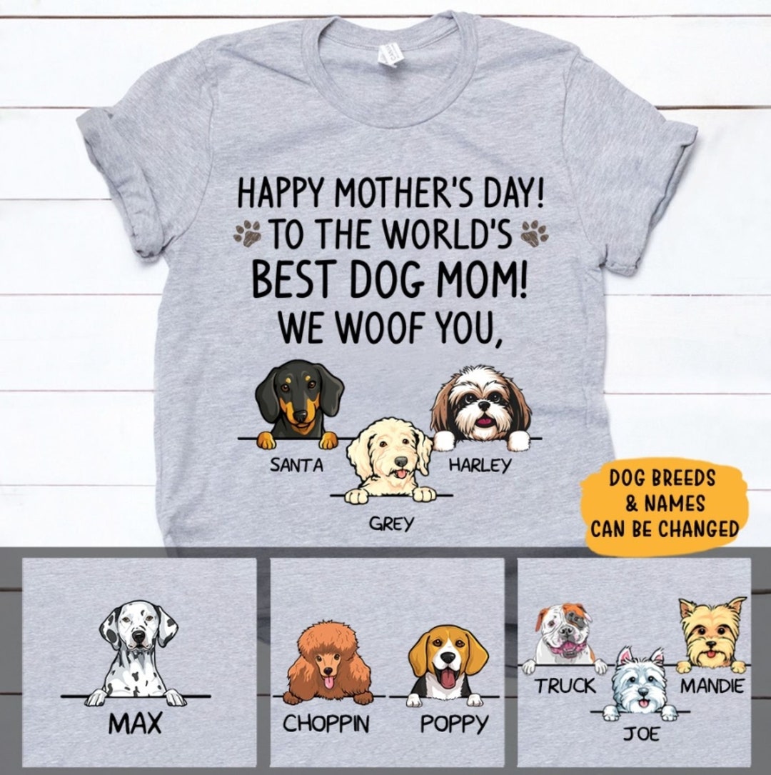 Personalized Best Dog Mom Shirt Happy Mother's Day the - Etsy