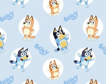 Offcut Pastel Bluey Fabric – Mabel and Roo