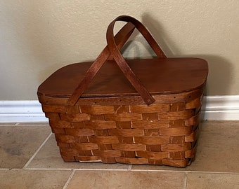 Wooden Picnic Basket