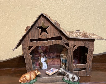 Vntg nativity set 50s