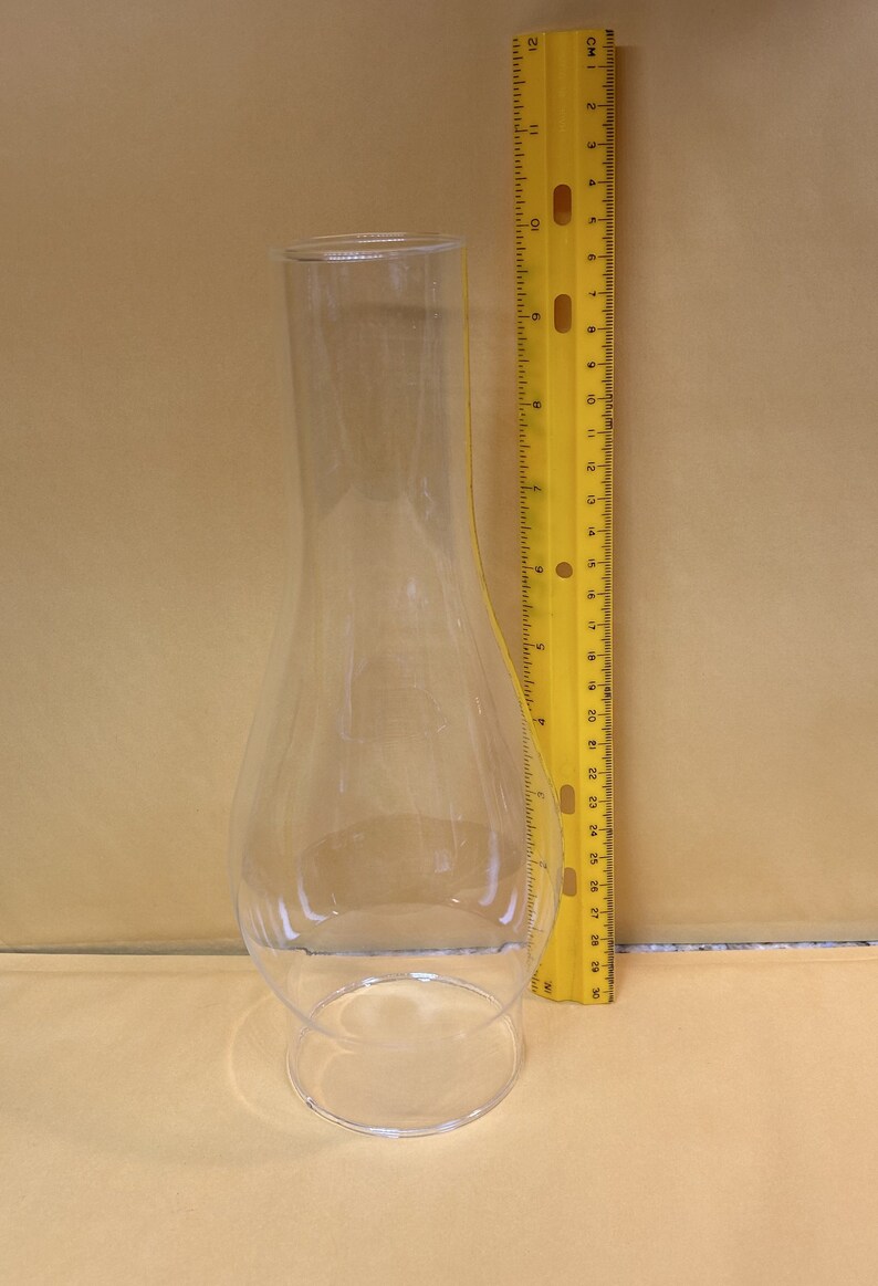 Clear Glass Lamp Chimney Etsy