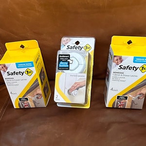 3 child safety knob covers and safety latches