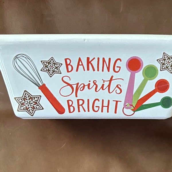 Mini Loaf Pan Holiday Dish 6” X 3.5 Baking Spirits with 2 mixes from The Gourmet Cupboard