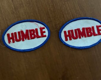 2 patches Humble Oil Co. uniforms-vintage embroidered