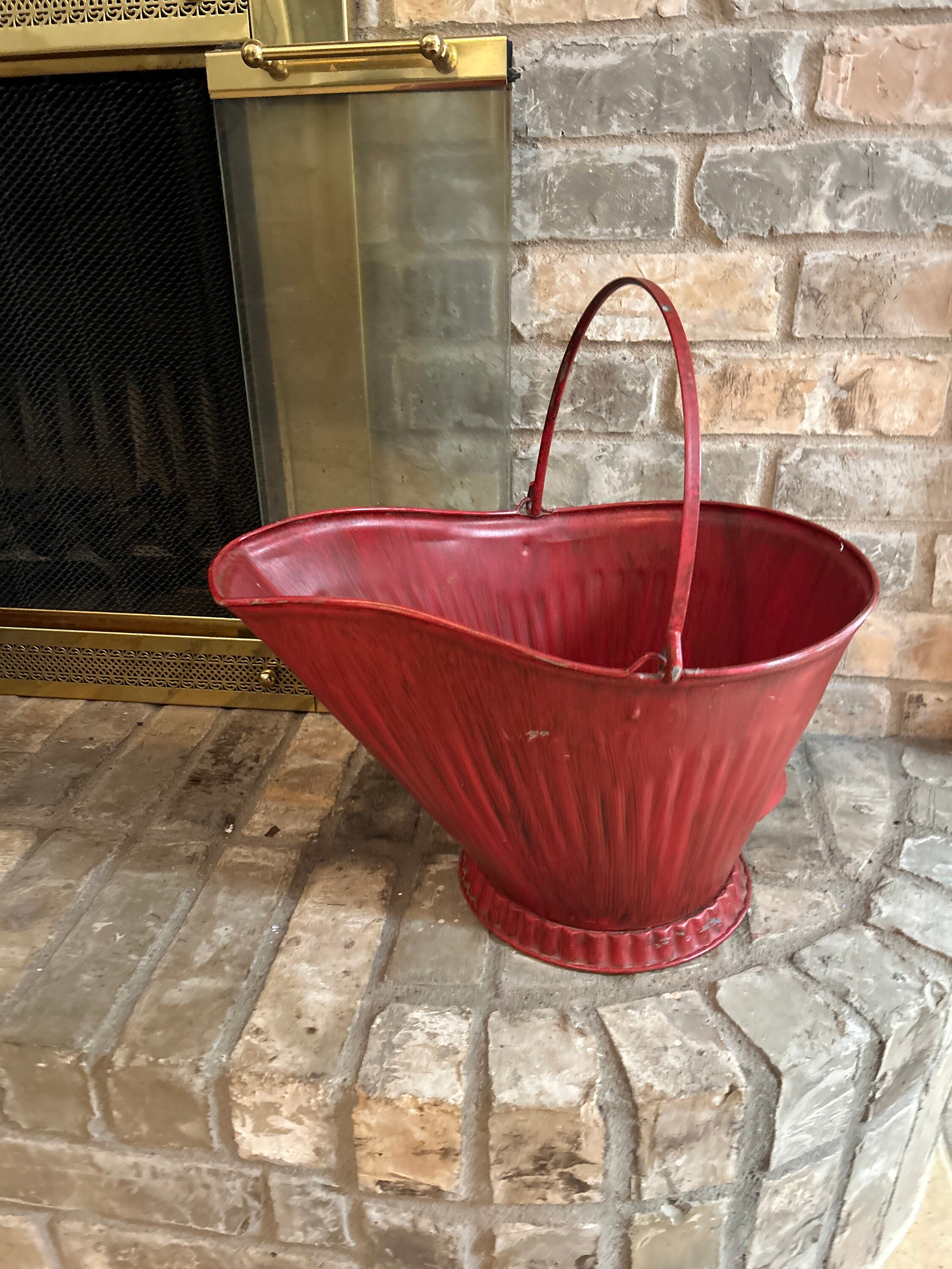 Vintage Antique Coal Ash Bucket Galvanized Scuttle 17 Etsy