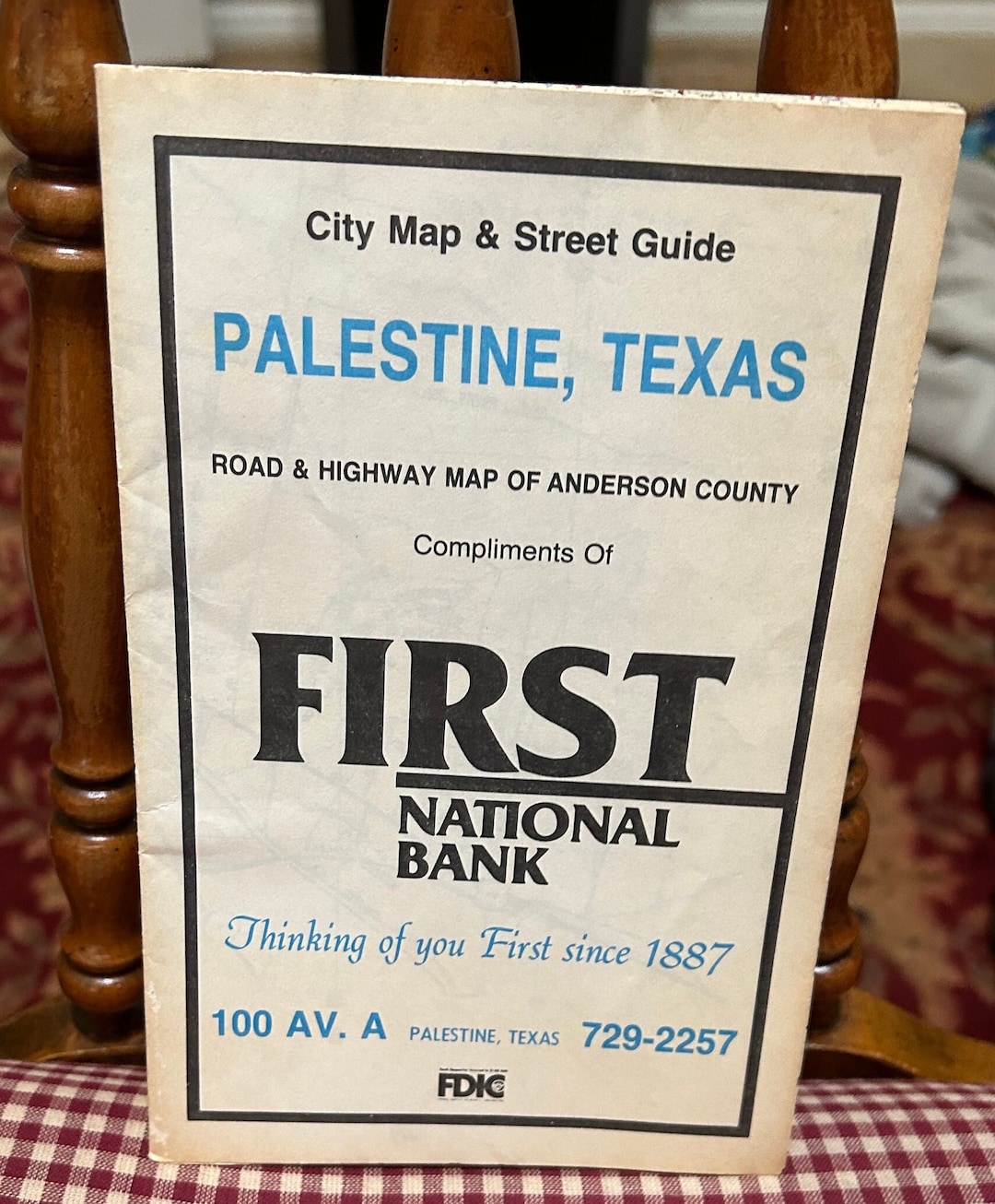 Map of Palestine, Tx City Map and Street Guide 1976 - Etsy