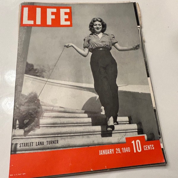 Vintage Life Magazine Starlet Lana Turner January 29, 1949 Volume 8 Number 5