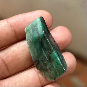 Natural Green Emerald Zambian Rough Loose Gemstone Genuine Green Emerald Zambia Rough Gemstone