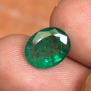 2.45cts Natural Zambian Emerald 5 Step Cut Faceted Loose Stone for Ring, Fine Quality Vivid Green Zambian Emerald 10.1x8.4x4.8MM