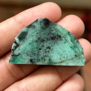 Natural Green Emerald Zambian Rough Loose Gemstone Genuine Green Emerald Zambia Rough Gemstone