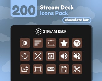 200 Stream Deck Icons / Chocolate Bar Brown Solid / Neutrals Collection / Cute / Elgato / Streaming Assets / Minimal / Touch Portal