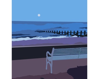 Portobello, Edinburgh A4, original print