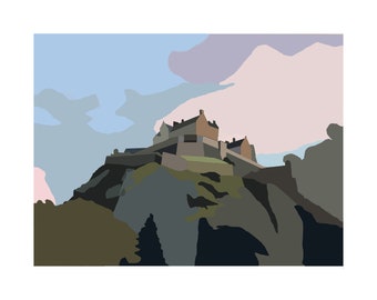 Edinburgh Castle A4, original print