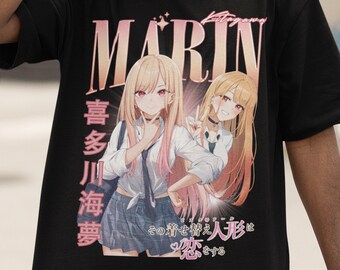 T-shirt Anime My Dress-Up Darling - Marin Kitagawa | Noir | Toutes Tailles Unisex