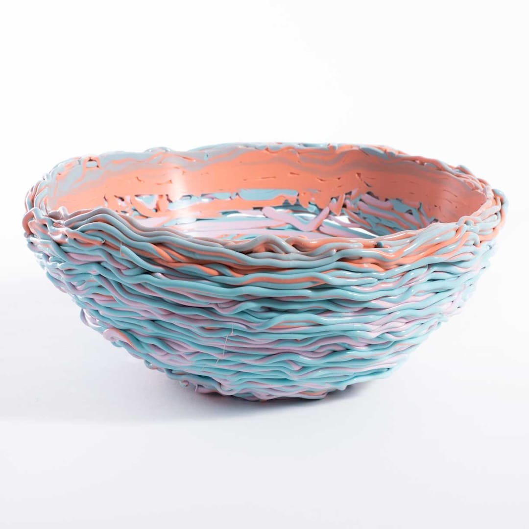 Decorative Designer Art Fruit Bowl Tangerine Blush and Etsy