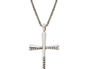 Baseball Cross Necklace - Etsy
