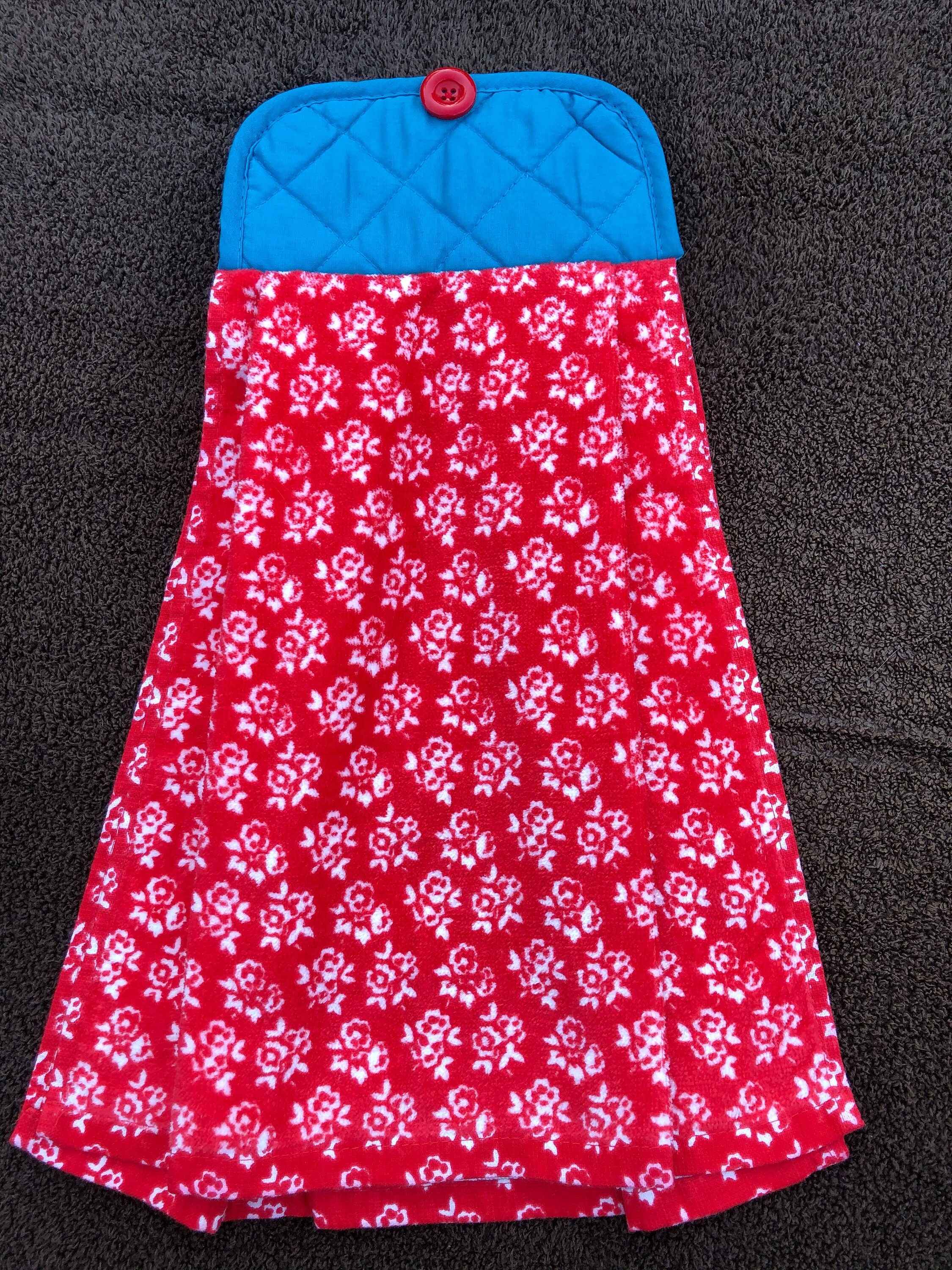 Spring Floral Hanging Towels DoubleSided Hand Towel Etsy