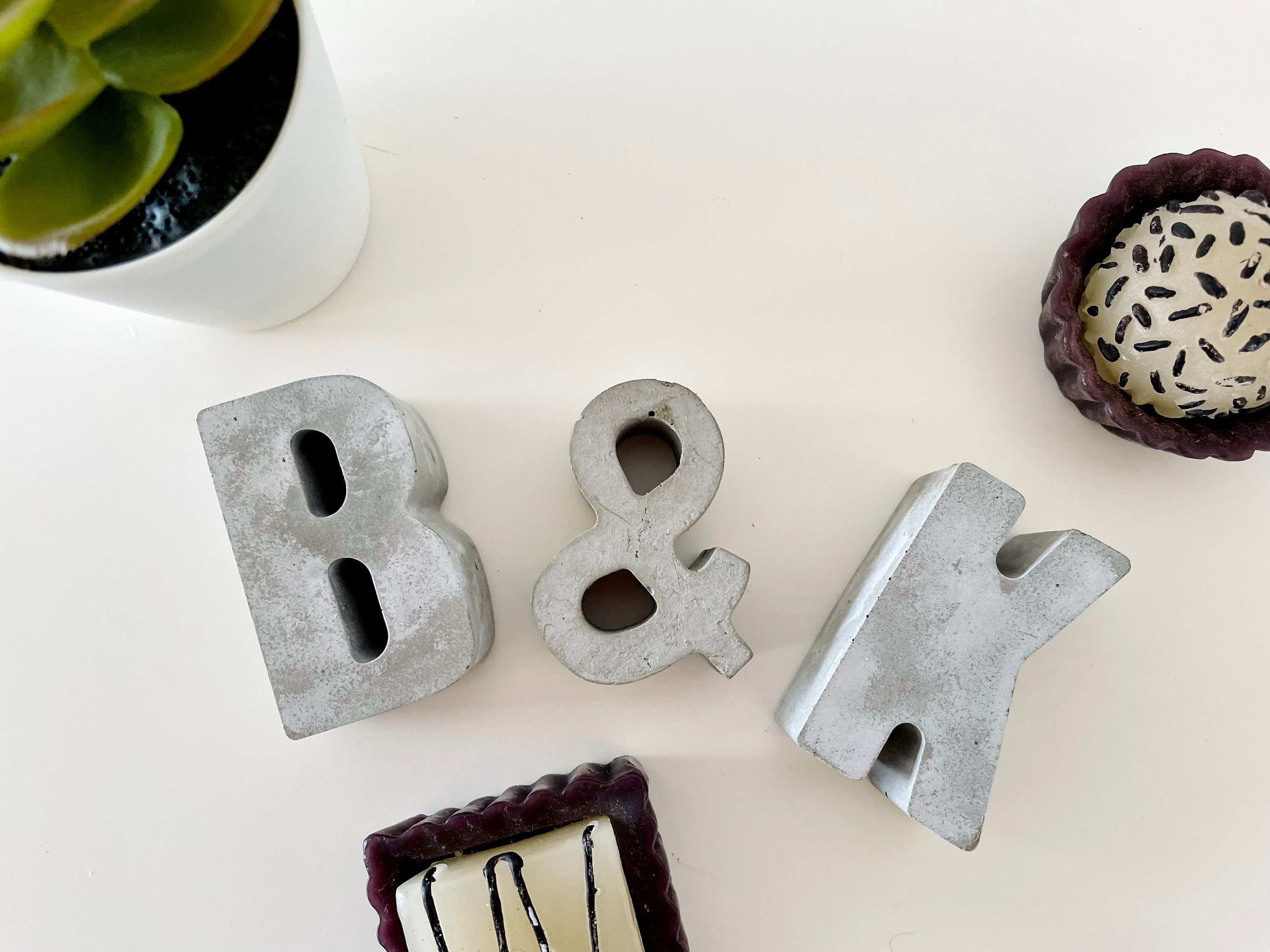 Concrete name Personalized name signs cement word beton Etsy