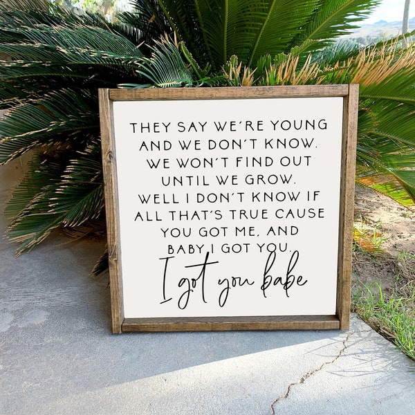 I got you babe | framed wood sign