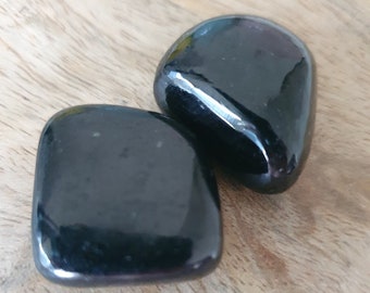 BLACK TOURMALINE | Black Tumbled Crystal Gemstone | Natural Gemstones | Polished Tourmaline | Black Crystal