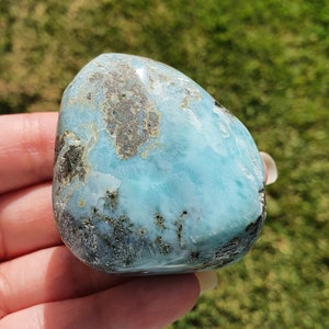 Polished LARIMAR Stone | Large Larimar Crystal | Tranquility, Serenity, Calm | Larimar Gemstone | Natural Larimar | Blue Larimar | Larimar