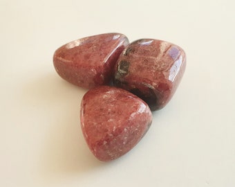 RHODONITA Caída • India / Memoria, Amor Espiritual Incondicional / Piedra Preciosa Pulida / Piedras Preciosas Naturales / Tumble de Rodonita Pulida