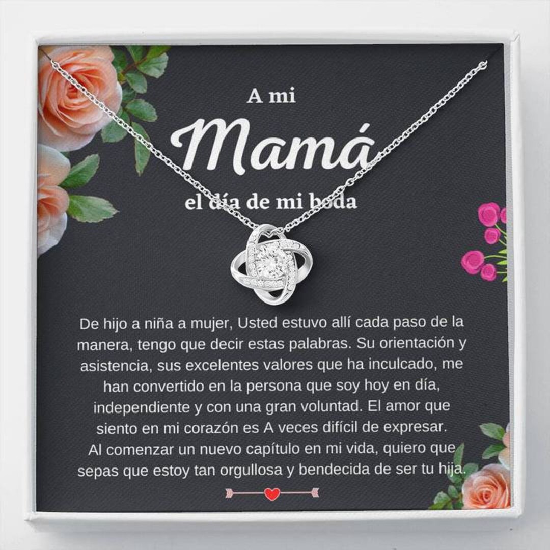 Madrastra Necklace, Regalos Para Madre, Stepmom Necklace in Spanish,  Spanish Family Gifts, Stepmom Gift in Spanish, Message Card in Spanish 