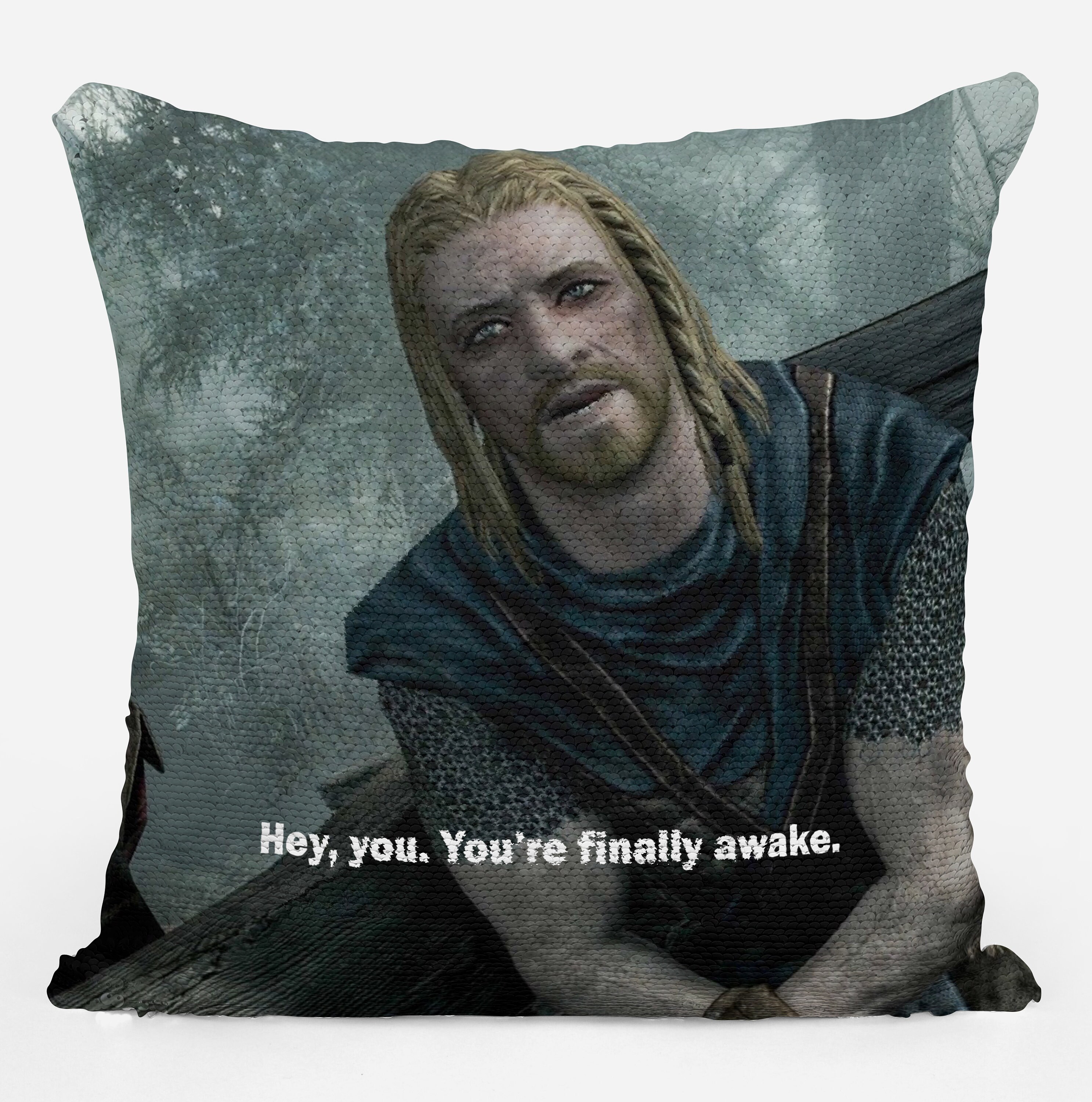 Skyrim Hey You You re Finally Awake Meme Sequin Pillow Etsy Australia